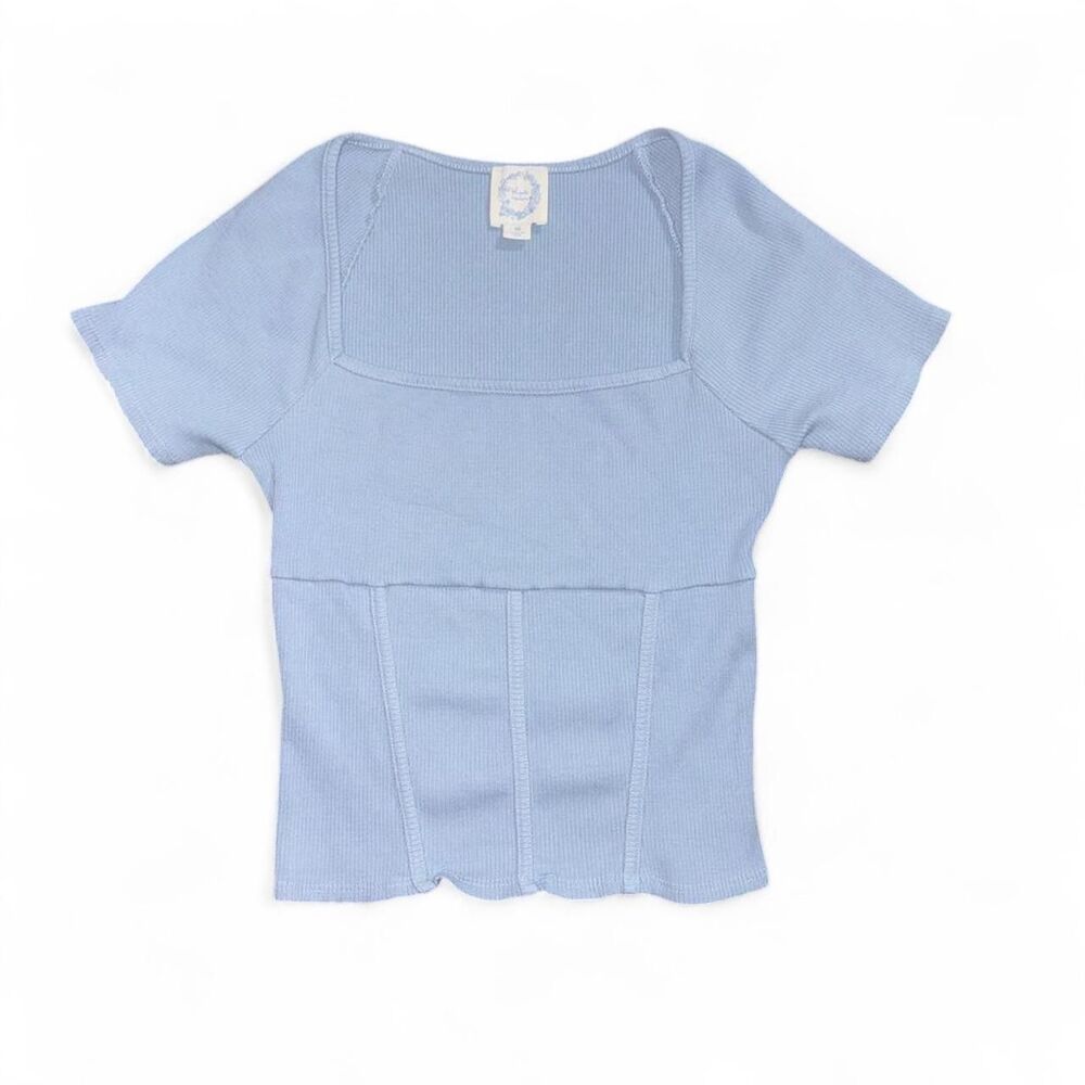 Blue-rain Women's Blue Crop-top